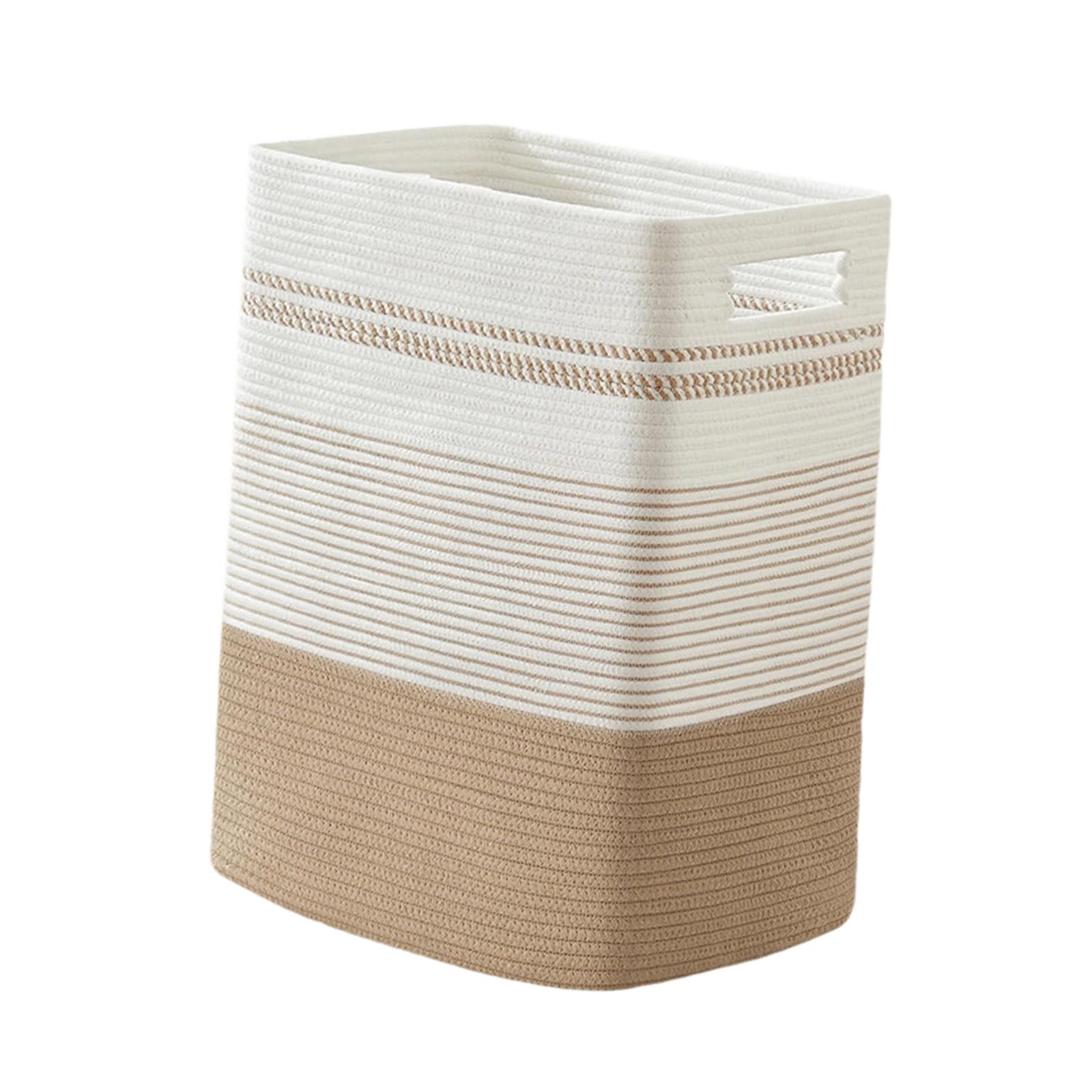 Shntig C Handcrafted Otton Basket Large Apacity For Holding Linens Towels Seasonal Items And Other Individual Belongings Ontemporary Decor Basket