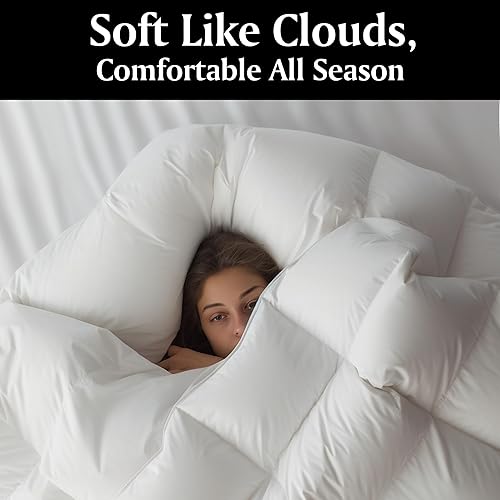 Miniatura 4 de Beautyrest Edredón de fibra de plumón de ganso tamaño Queen  Matrimonial para todas las estaciones, colección de hotel, funda de edredón 100%