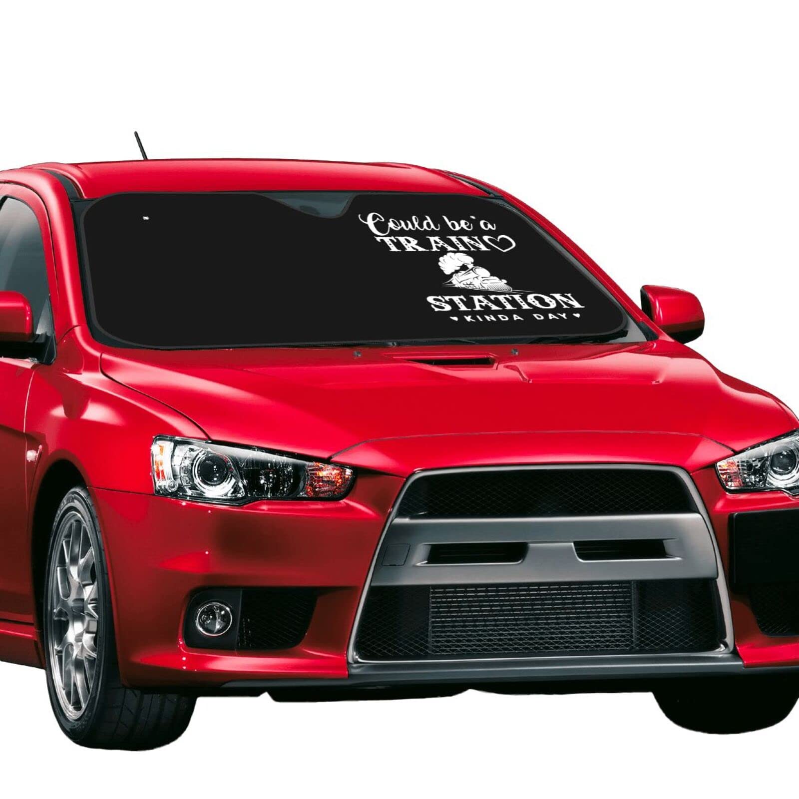 Windshield Sun Shade for Car Durable Bubble Aluminum Film Material Could be a Train Station Kinda Day Car Sun Visor