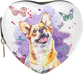 Colorful Watercolor Dog Small Travel Jewelry Box Portable Organizer Storage For Necklace Earrings Rings Bracelets Jewelry Boxes Holder For Women Girls, Black