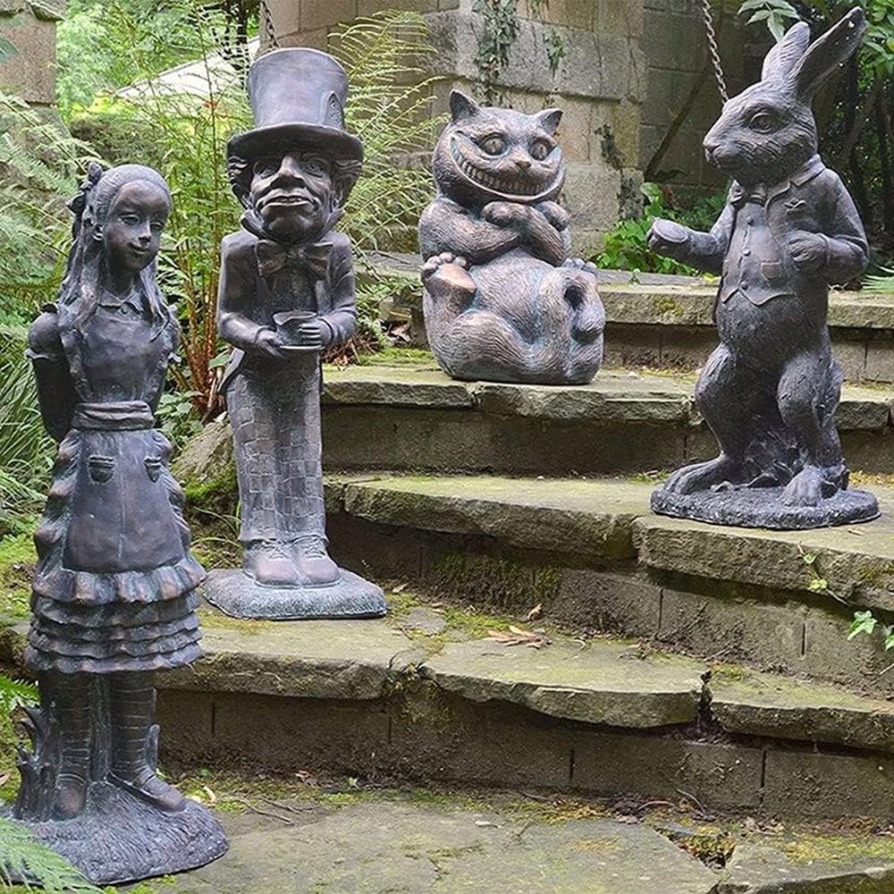 Skurrile Feen-Gartenstatuen-Set, Kunstharz, 5 Stück