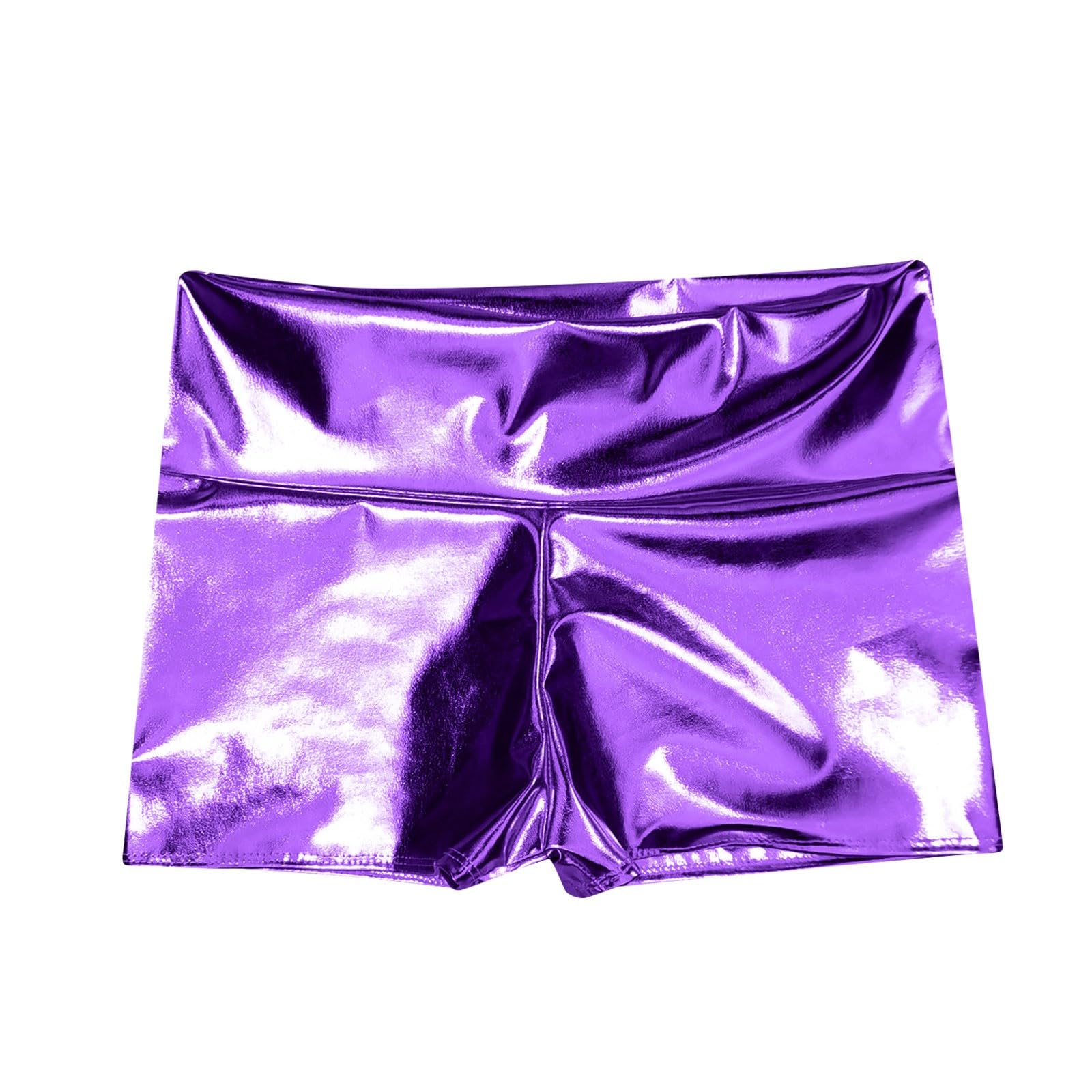 Disfraz de carnaval 2026 metálico, pantalones cortos de baile de imitación para mujer, ropa interior corta