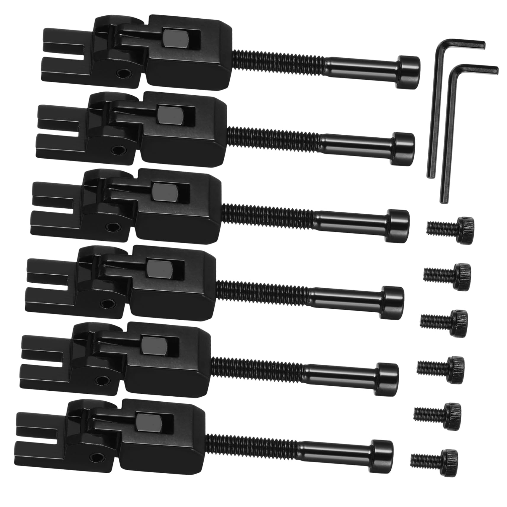 ERINGOGO Guitar Tremolo Bridge Saddles 6 Pack Double Locking System Vintage Bridge Saddles Metal with String Lock Screws Guitar Parts Random Color
