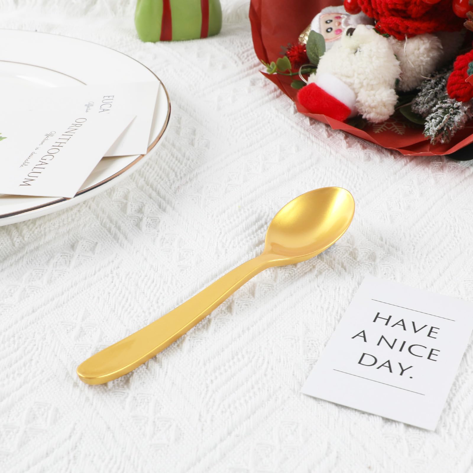 Couverts Mélamine Colorés Lot 6 Cuillères à œufs Nogeqi - Mélamine Colorée Incassable 19cm Cuillères Colorées Cuisine