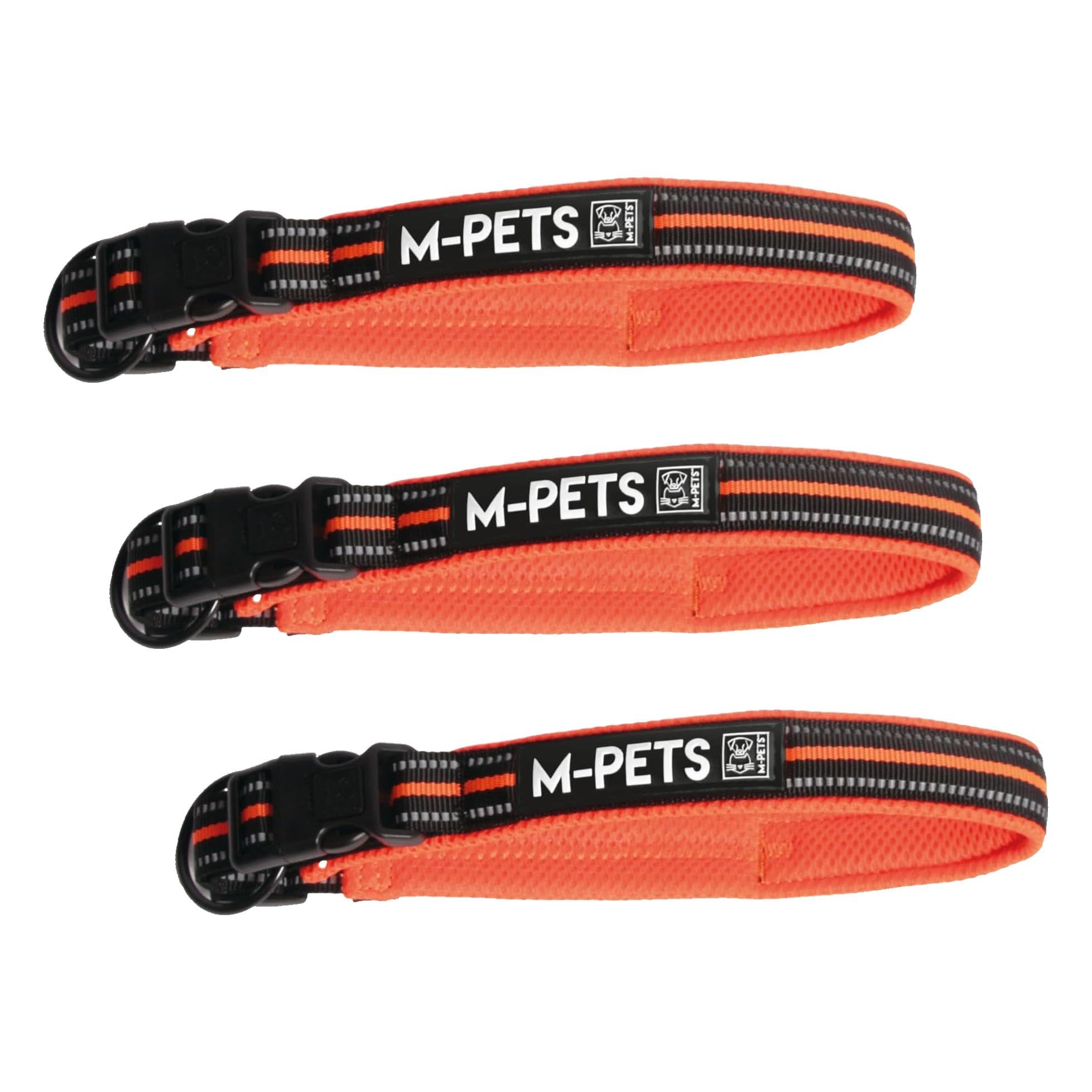 M-PETS HIKING REFLEKTÖRLÜ SOFT BOYUN TASMASI ORANGE (S) (3 paketi)