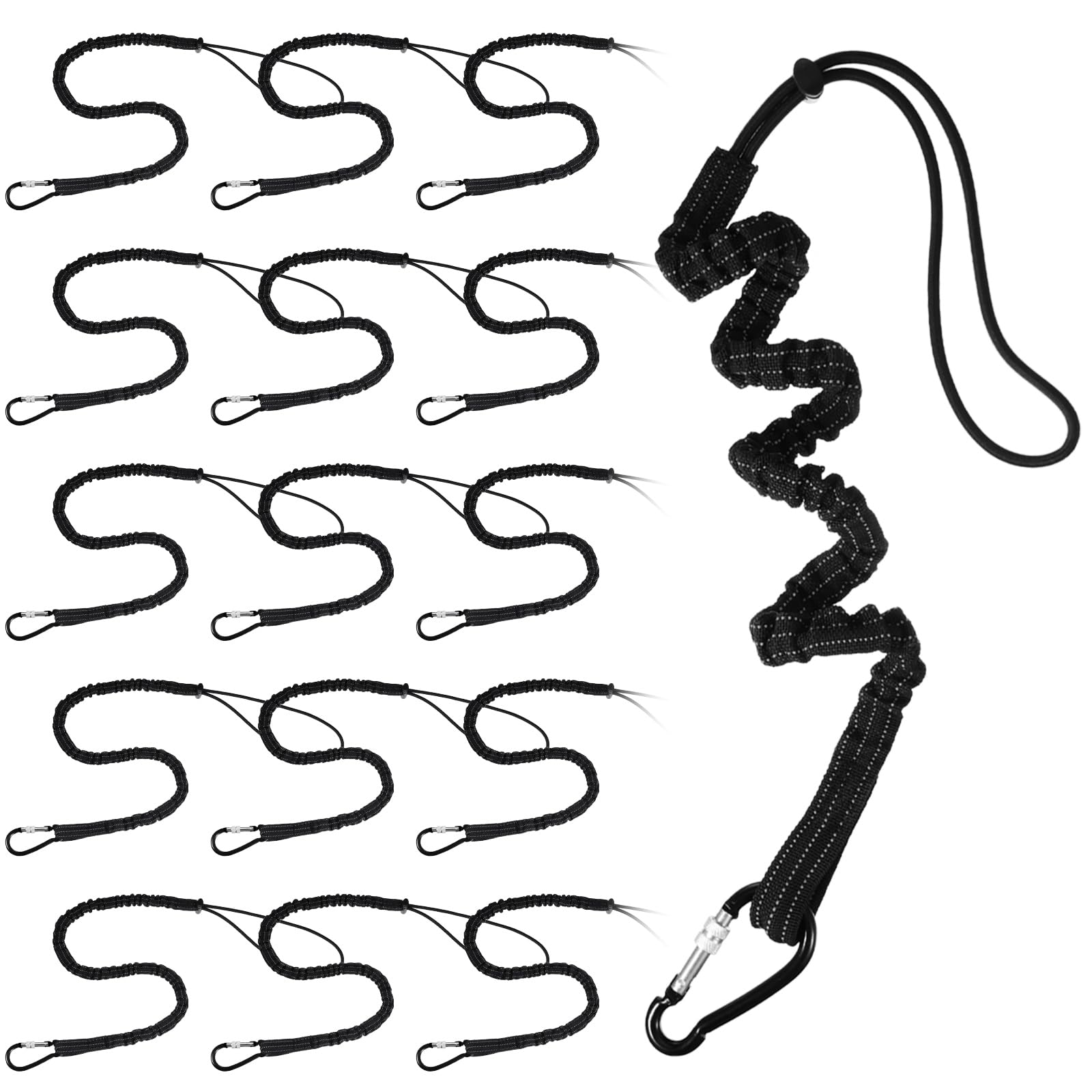LEIFIDE 16pcs Tool Lanyard with Aluminum Screw Lock Buckle 17.6lb