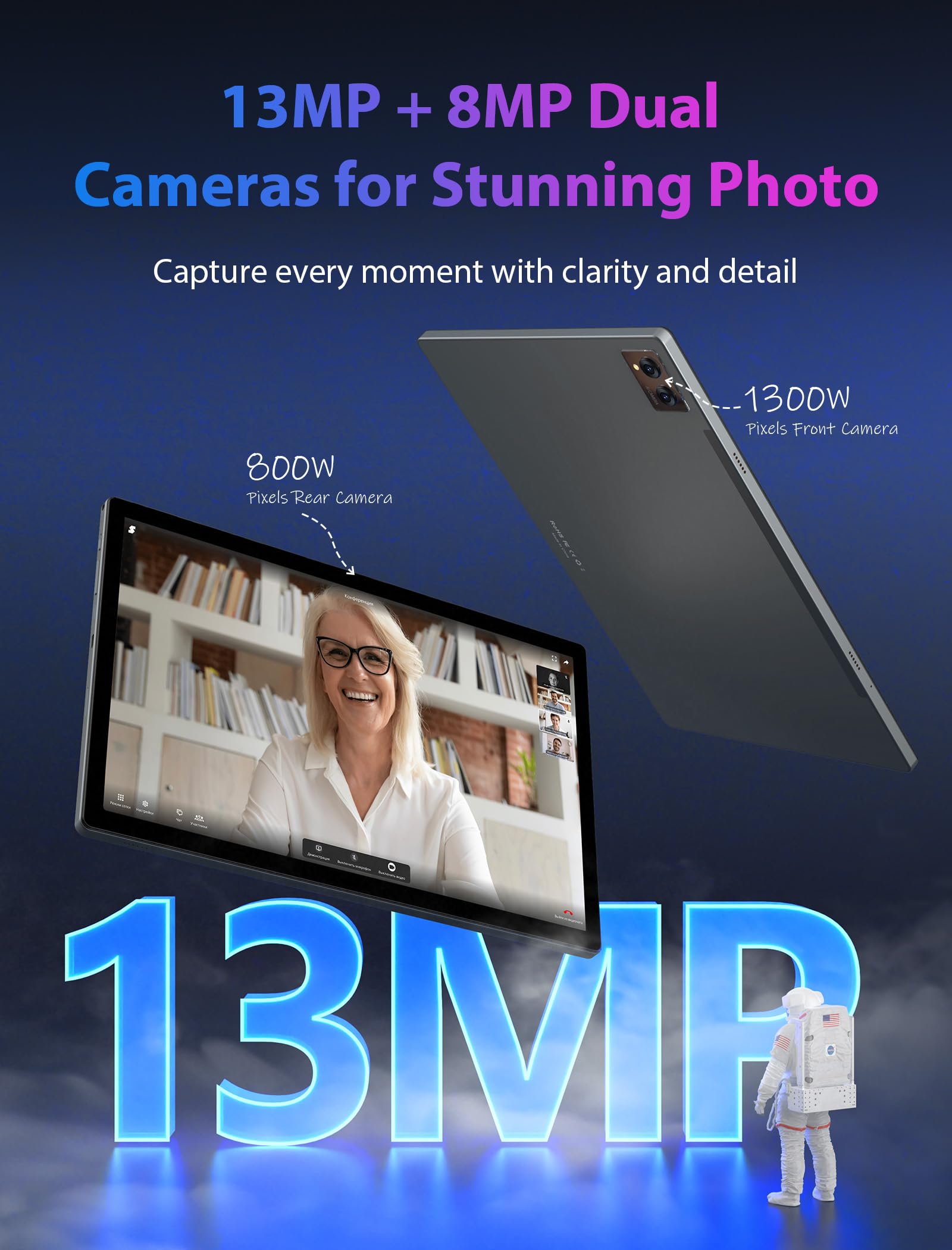 14 Pouces Tablette Android 15, Tablette Tactile 5G WiFi et 4G LTE, 36GB RAM + 512GB ROM(1TB TF), Octa-Core/2000 * 1200FHD 2K/BT5.0/13MP+8MP/11580mAh/GPS/GMS avec étui et Stylet, Gris
