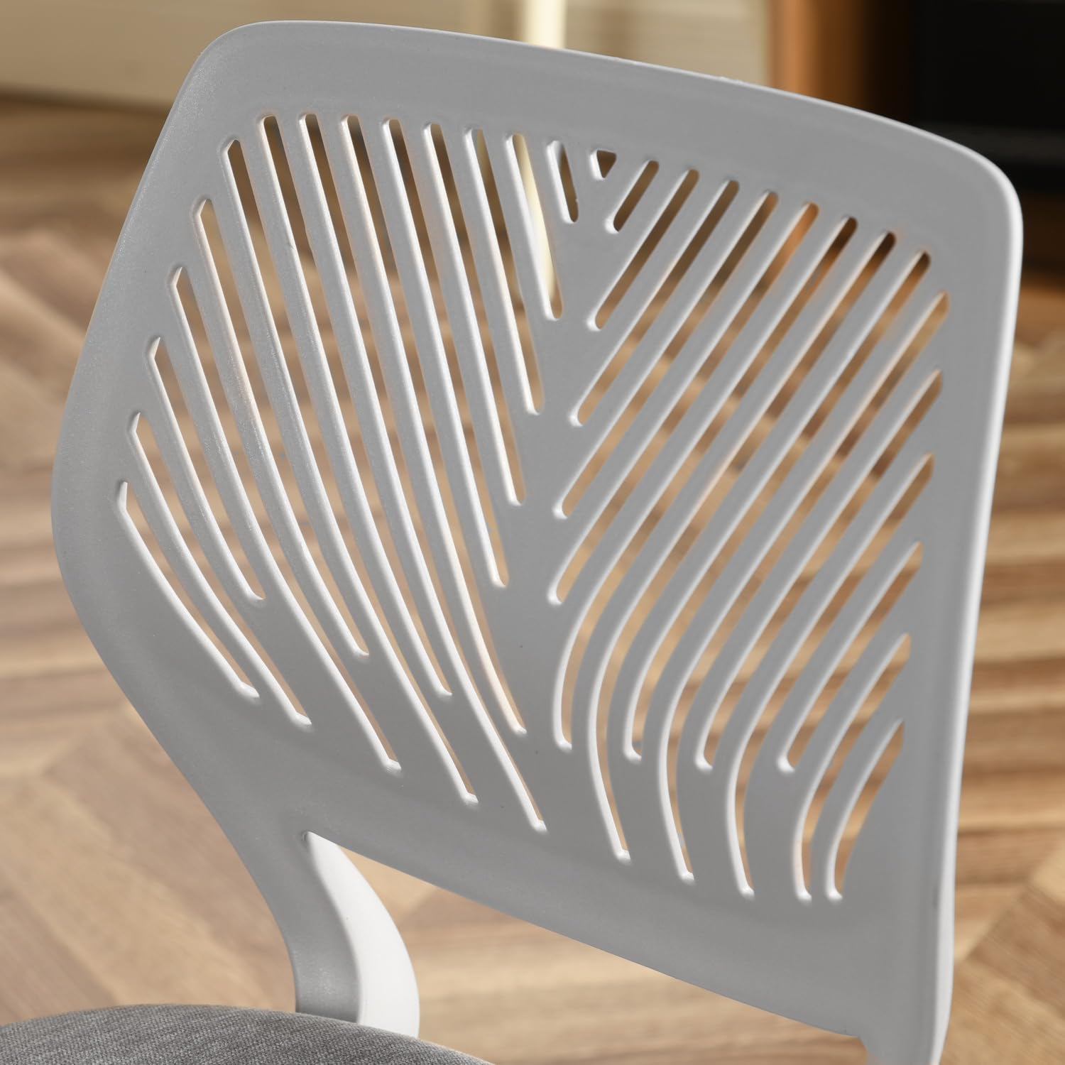 FurnitureR Ergonomiczne krzesło z regulacją wysokości, do domu, biura, gabinetu, jasnoszary, plastikowy, ciemnozielony, 38 cm x 39 cm x 75-85 cm