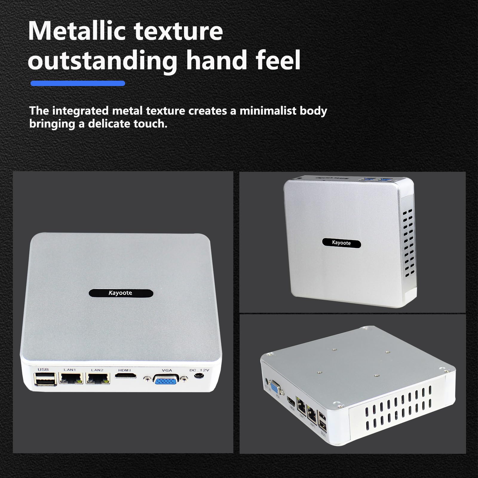 Kayoote Mini PC Windows 11 Pro, Intel Celeron N100 (fino a 3,4 GHz) 8 GB RAM 128 GB ROM Mini computer, piccolo computer 4K/WiFi/HDMI/USB3.2 per casa, ufficio