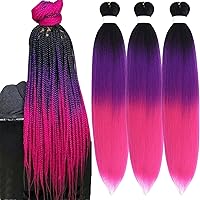 Vista 196 de Cabello trenzado para niños preestirado de 16 pulgadas, color negro, Yaki ez, trenzado para niños, trenzas sin nudos