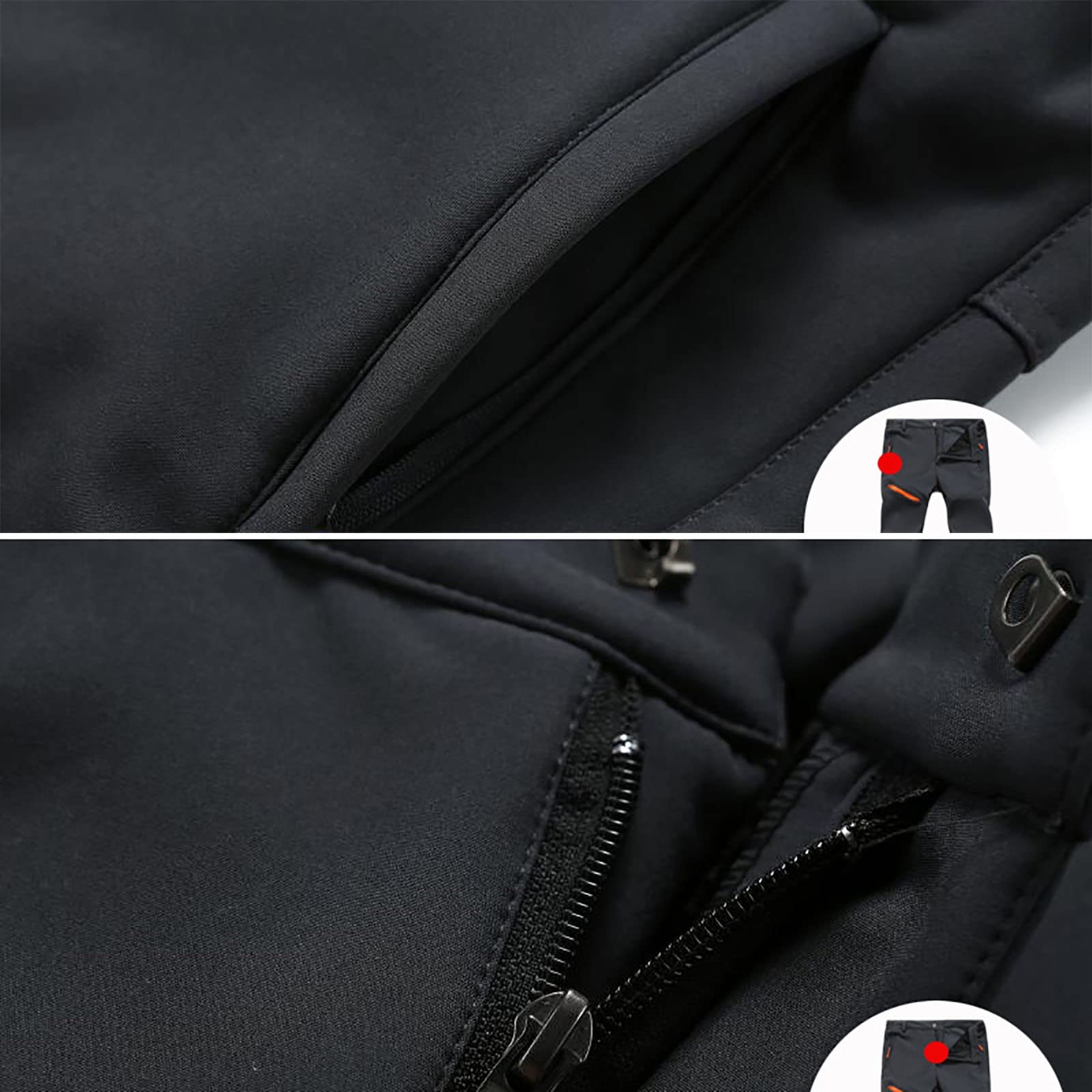 Męskie spodnie snowboardowe, jesienno-zimowa śnieżna podszewka z polaru Wiatroszczelne ciepłe spodnie narciarskie Softshell na zewnątrz, do chodzenia Zagęścić Piesze wędrówki Narciarskie spodnie narci