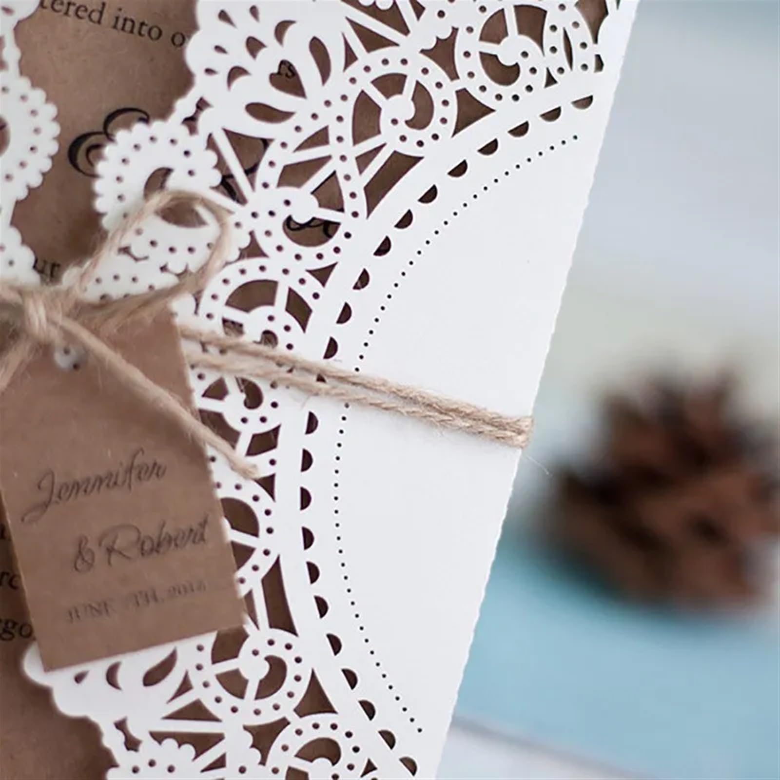 Einladungskarten Hochzeit 10/20/50 Stück lasergeschnittene Hochzeitseinladungskarten, Vintage-Hochzeit, Brautparty, Dekor, Geschenk, Grußkarten-Sets, Event-Partyzubehör(50pcs)