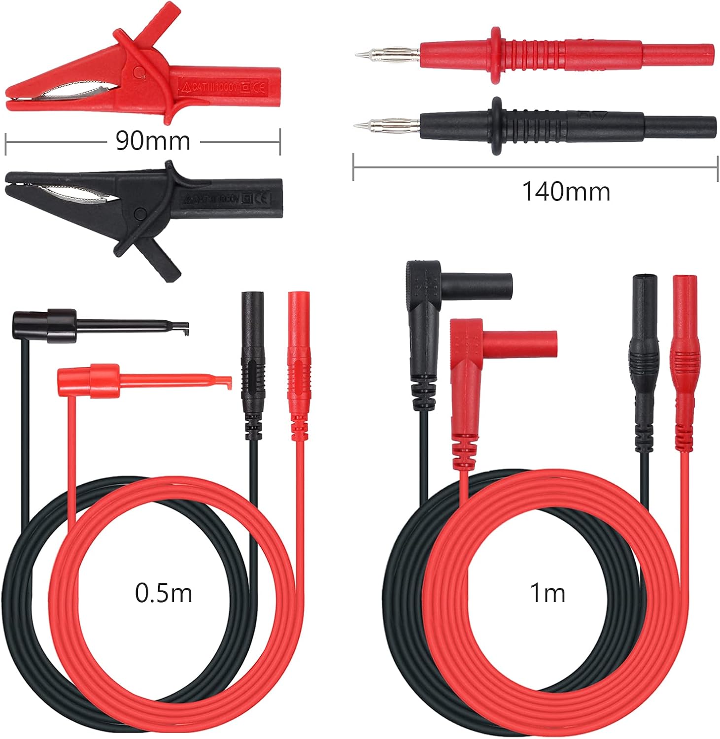 Neoteck 8 Pieces Multimeter Test Lead Professional Electronic Test
