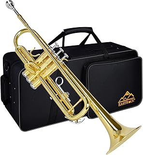 Sponsored You’re seeing this ad based on the product’s relevance to your search query.Learn more about this advertisement EASTROCK Standard Trumpet Set, Standard Bb Brass Trumpet with Hard Shell, Gloves, Fabric, 7C Trumpet Mouthpiece, Trumpets for Beginners and Students (Gold)