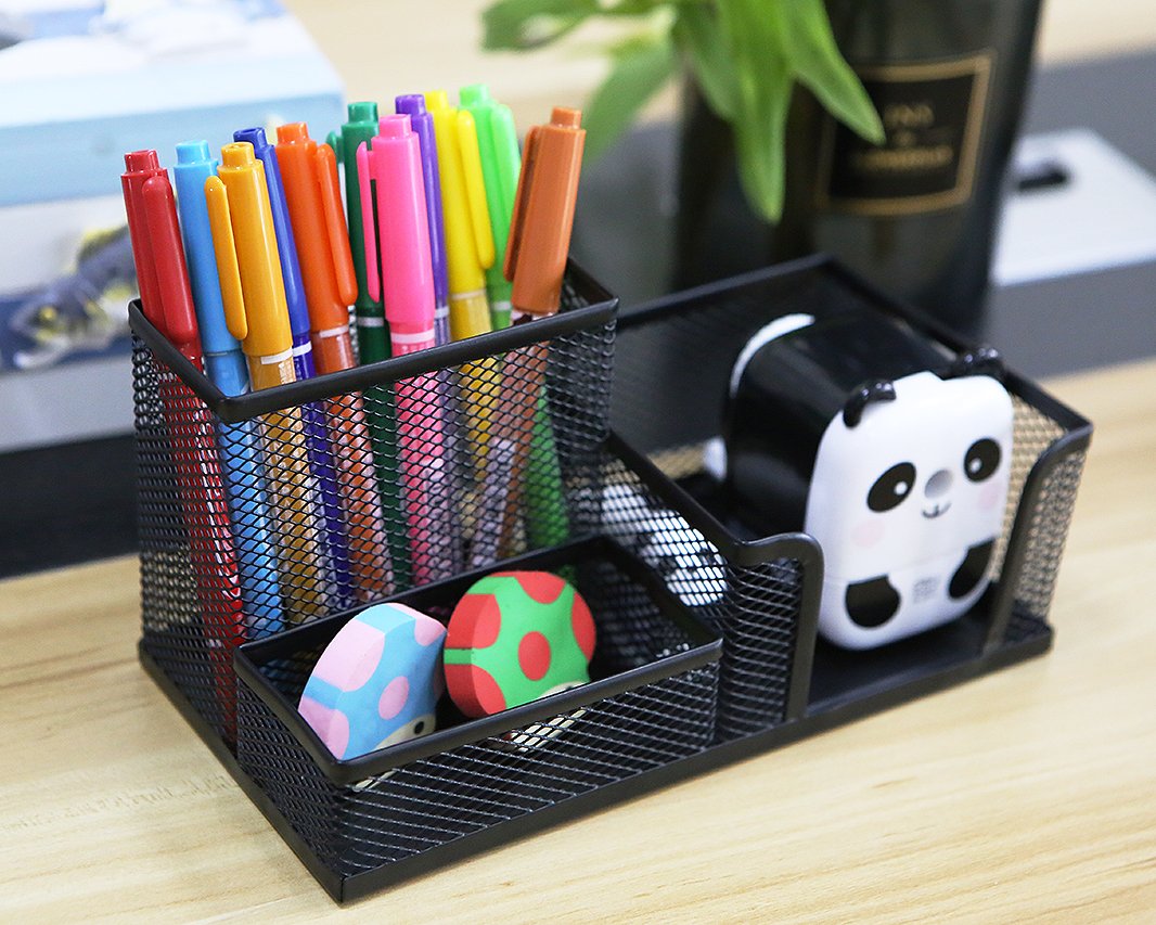 Organiseur De Bureau En Maille - Porte-Stylos Multifonction -Organiseur