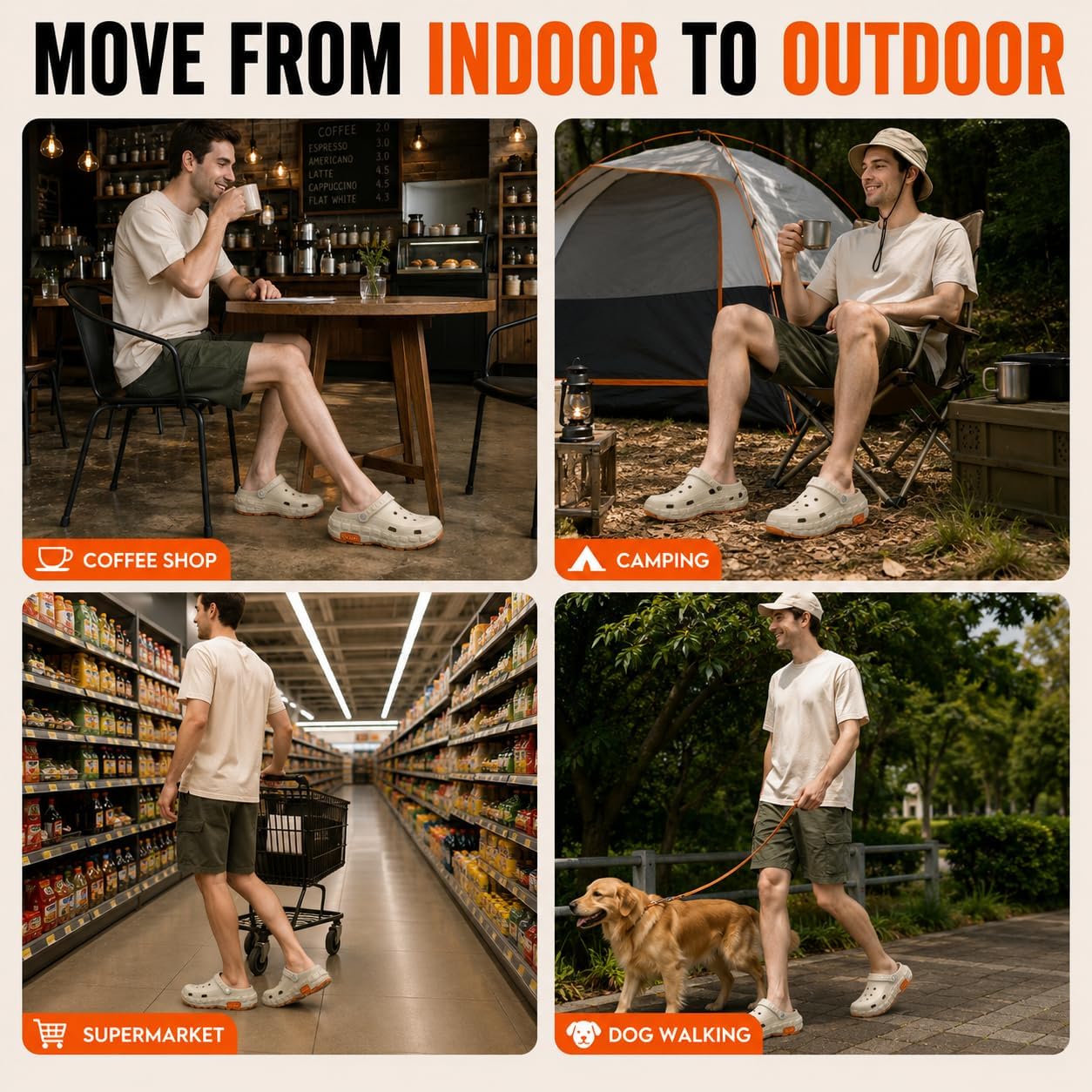 Platform Clogs for Men & Women, 6CM Elevated Comfort Shoes