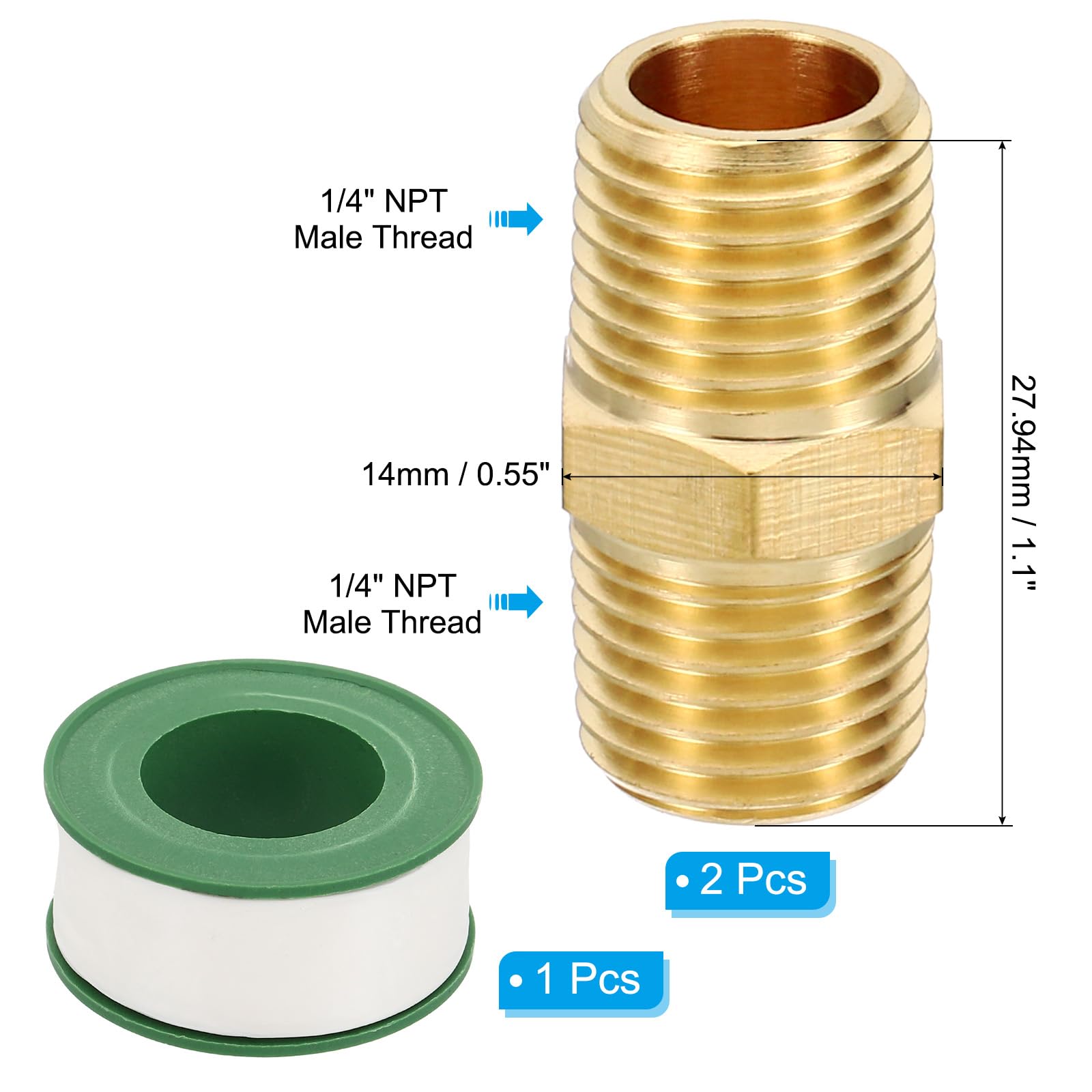 PATIKIL 1/4 x 1/4 Raccord Coupleur laiton NPT, 6 Pack Raccord femelle hexagonal pour tuyauterie domestique Bases de pommeau de douche, Or PATIKIL 1/4 x 1/4 Raccord Coupleur laiton NPT, 6 Pack Raccord femelle hexagonal pour tuyauterie domestique Bases de pommeau de douche, Or