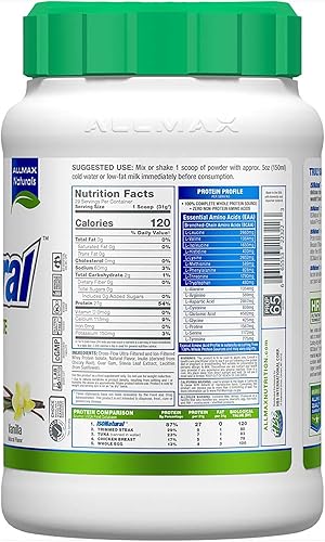 Miniatura 2 de ALLMAX Nutrition Isonatural aislado de proteína de suero de leche, vainilla, 2 libras