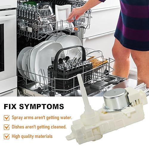 Miniatura 5 de Motor de válvula desviadora W10537869 para lavavajillas Whirlpool 2684962, PS5136127 W10476222 W10849439