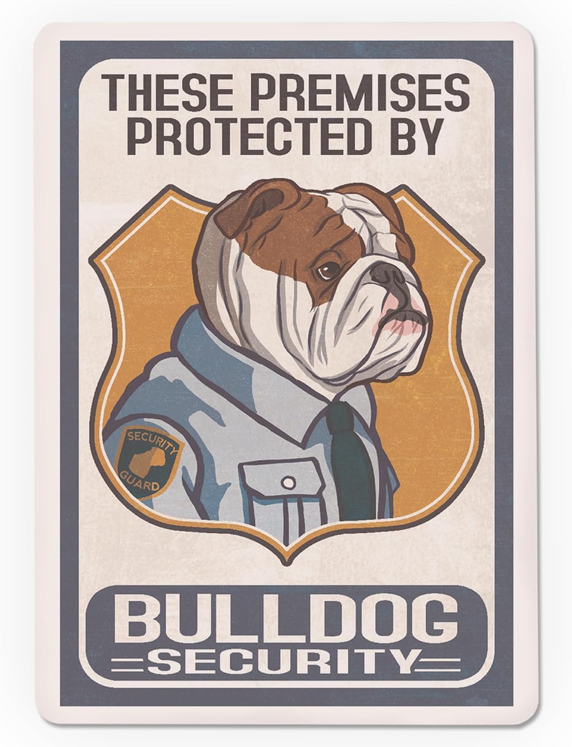 Lantern Press English Bulldog Security, Dog Sign, 52 Playing Cards for Adults, Poker Size Card Deck