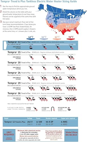 Miniatura 8 de Stiebel Eltron Calentador de agua sin tanque - Tempra 12 Trend - Eléctrico, agua caliente bajo demanda, ecológico, blanco