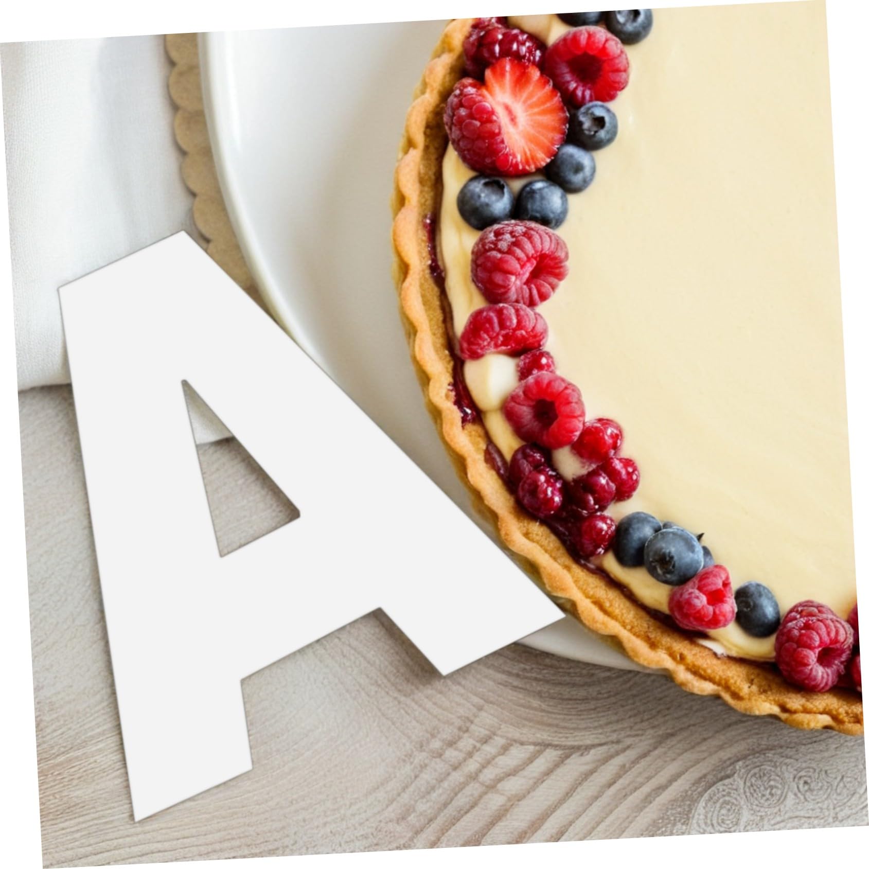 POPETPOP Stencil per Torte 37 Pezzi in Pet Bianco Numeri e Lettere Non Aderenti, Facile da Usare, per Matrimoni e Pasticcerie