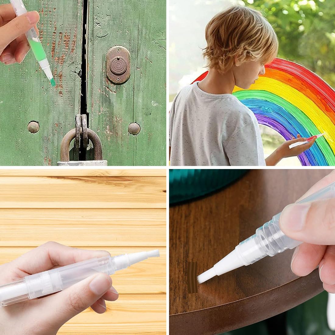 Kit De 8 Bolígrafos De Pintura De Retoque De 3 Ml Con 8 Tubos De Aguja De 5 Ml, Para Reparar Arañazos En Paredes, Madera Y Muebles