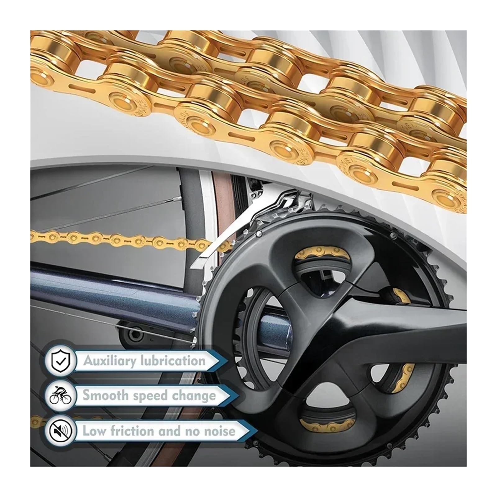 Generico Catena for Bici 12 velocità 11 Bicicletta El SL Mountain Road Corrente 12v 11v Ciclismo 10S 9S 8S Parti