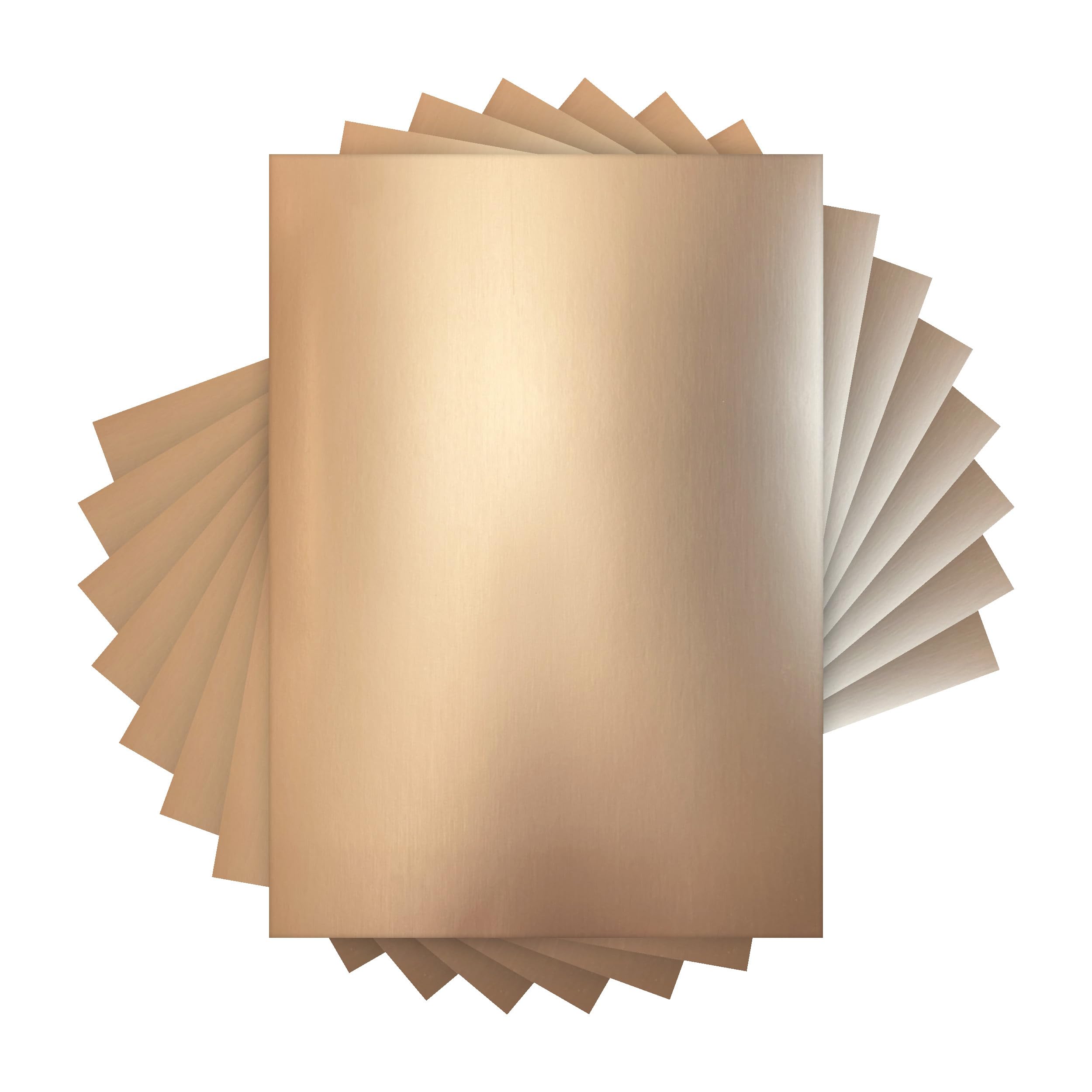 Craft Perfect Mirror Card - Satin Effect - 250gsm - Perfect for Die Cutting & Craft Projects (Burnished Rose, A4 | 40 Sheets)
