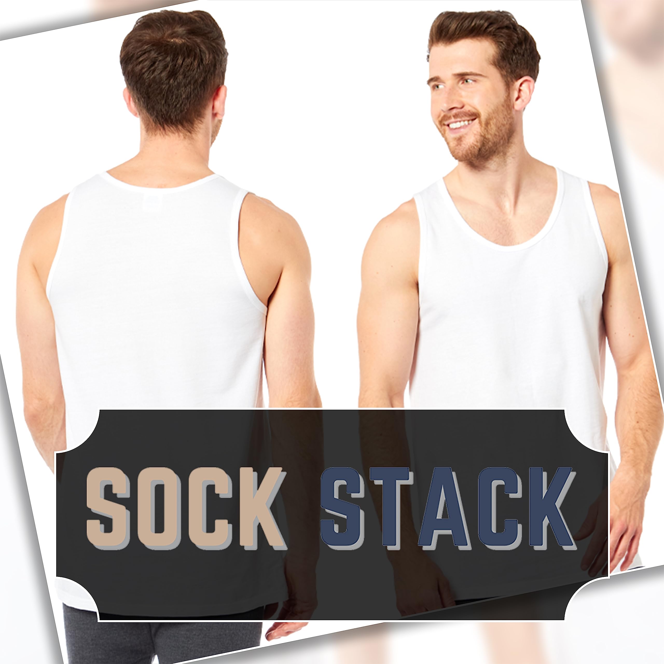 Sock Stack Lot de 6 débardeurs légers sans manches pour homme