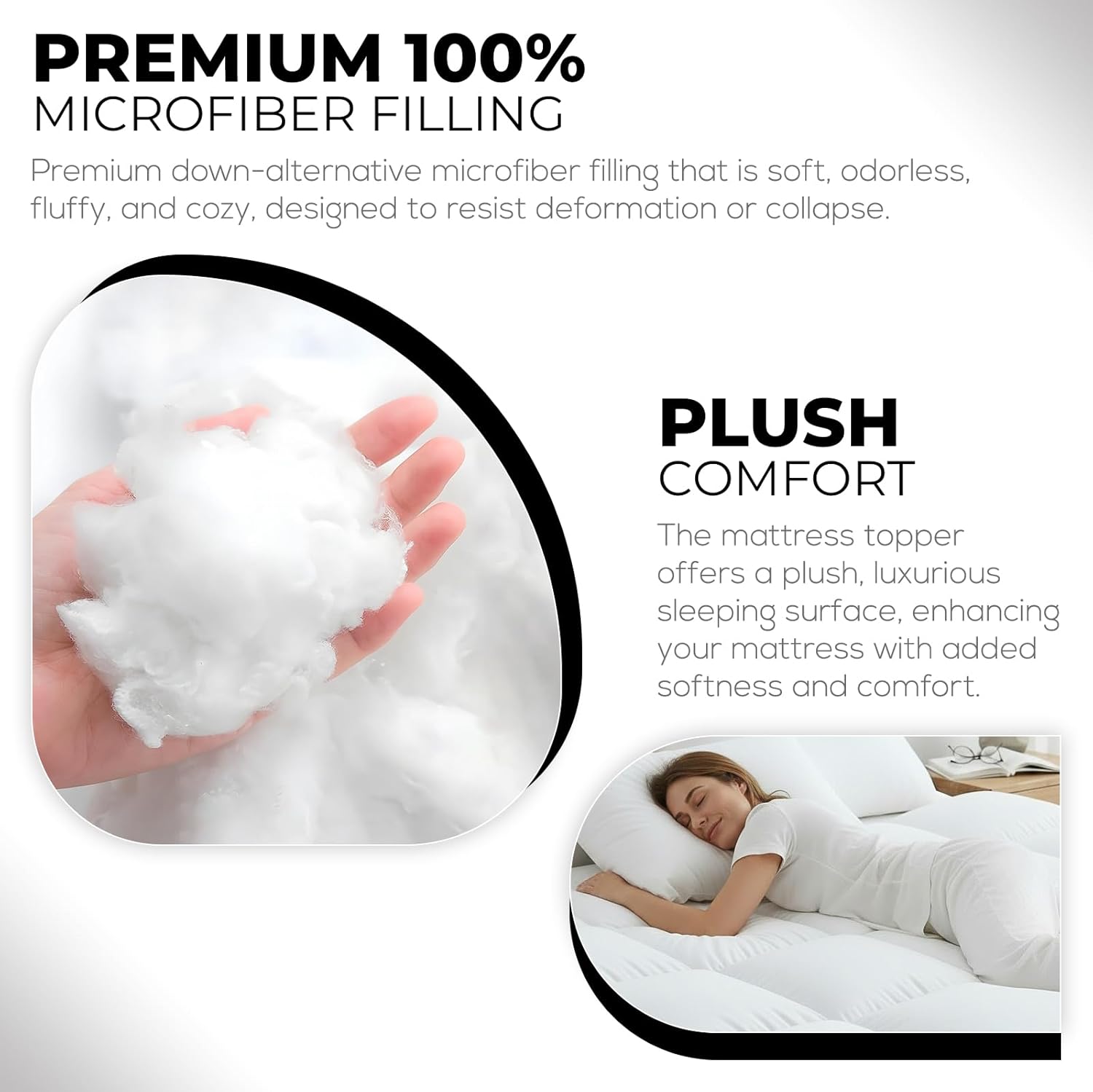 California King Mattress Topper Cooling Extra Thick Pillow Top, Plush Mattress Pad Cover for Back Pain Relief, Breathable Quilted Bed Topper Deep Pocket 8–21”