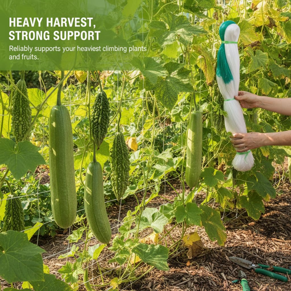 Garten Rank für, Gurken und andere Kletterpflanzen, für die Pflanzenzucht, 3.5 Meter * 100 Meter Yamswurzelnetz