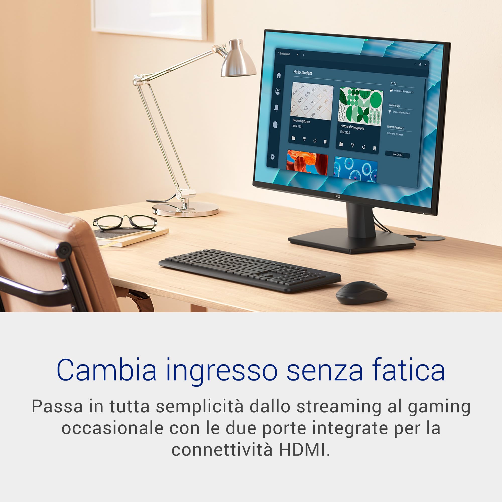Dell 27 Monitor - SE2726HS, Full HD (1920x1080), 144Hz, IPS, 1ms MPRT | AMD FreeSync, Regolabile in Altezza, VESA (100x100mm), 2 HDMI, 3 Anni di Garanzia, Nero