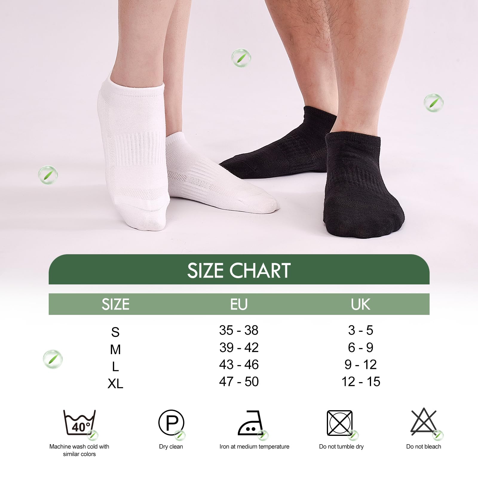 Calcetines deportivos de bambú transpirables para correr, 6 pares