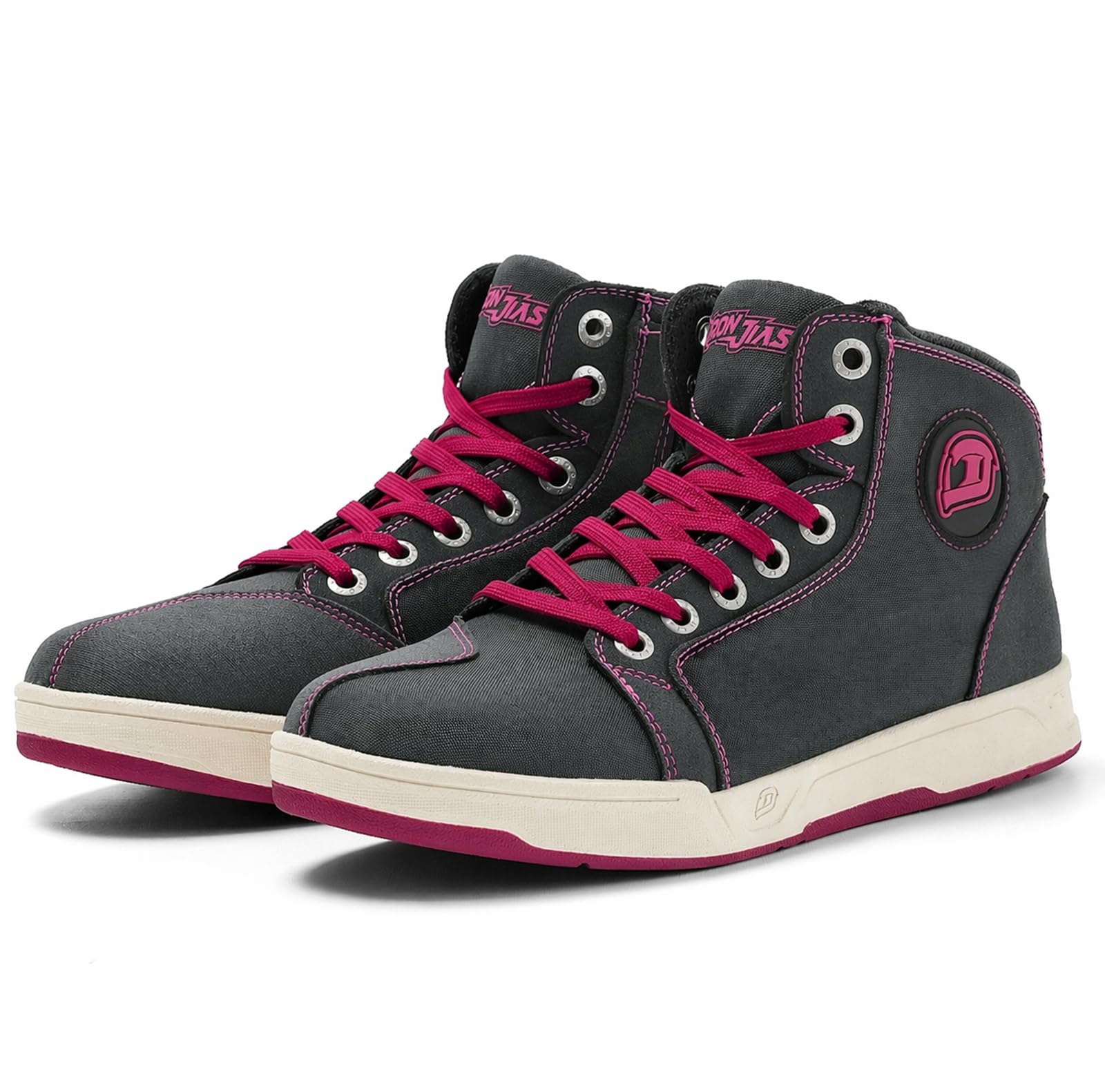IRON JIA'S Motorradschuhe Herren Damen Motorradstiefel CE-konform | rutschfeste atmungsaktive Street-Casual-Biker-Boots seitlichen Reißverschlüssen Knöchelstütze und Schaltkissen Grau 40