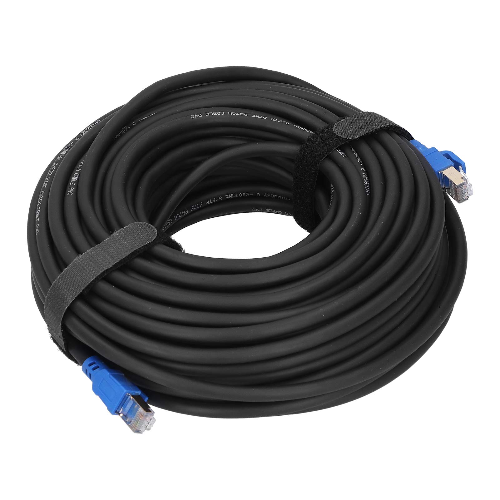Kabel Ethernet Cat8 40 Gb/s 2000 MHz, Ekranowany Kabel Sieciowy LAN o Dużej Prędkości SFTP, Pozłacane Złącze RJ45, Kompatybilny Wstecz z Cat7/Cat6a/Cat6/Cat5e dla Routera, Modemu, (25 m /