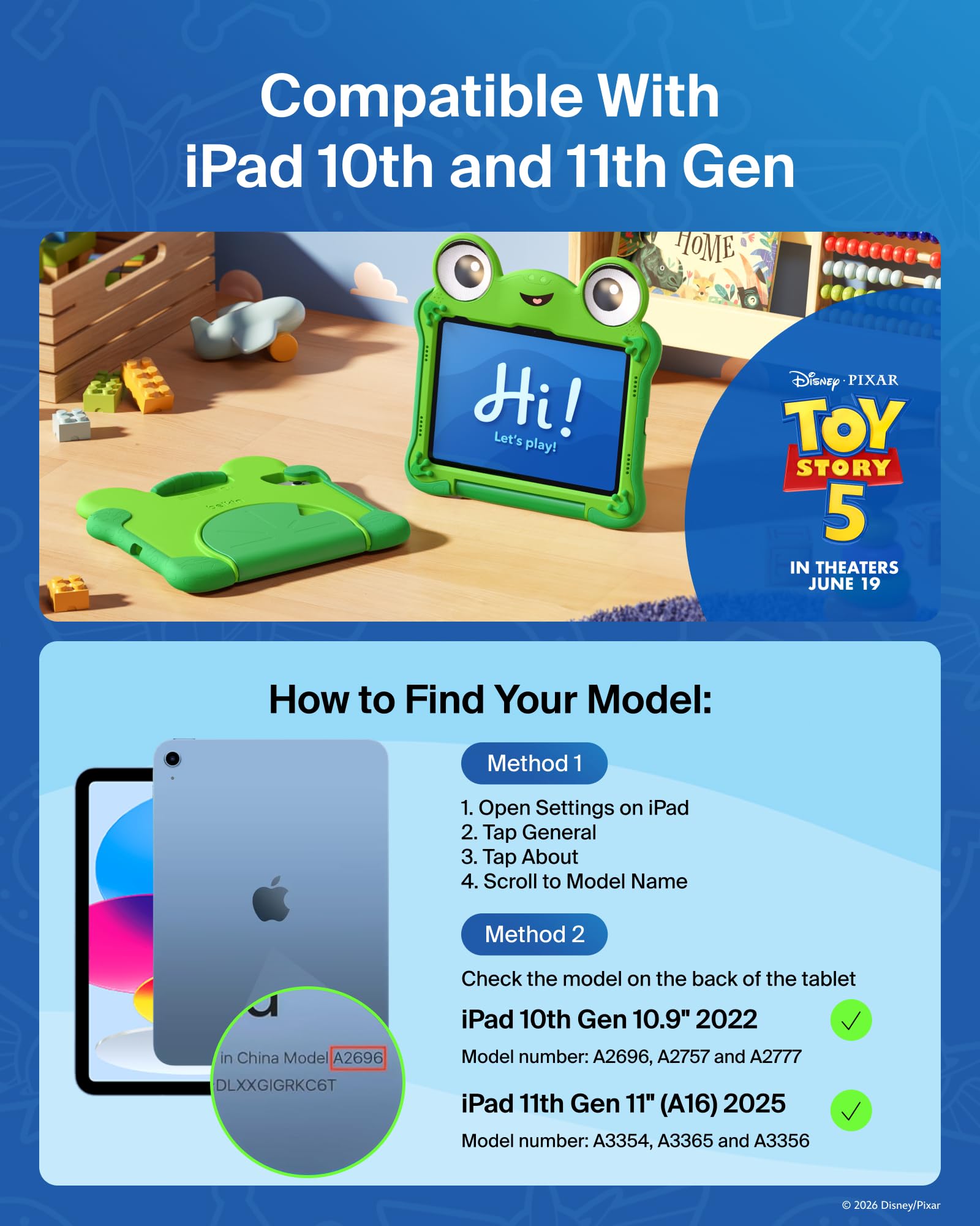 Belkin Disney Pixar Toy Story 5 Lilypad inspirado em iPad A16 Capa