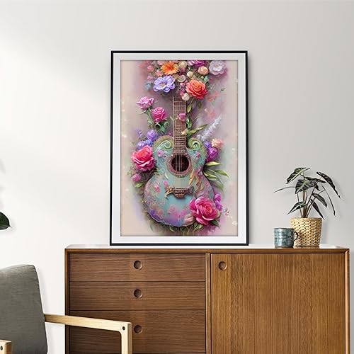 Miniatura 9 de ROOHOME Kit de pintura de diamantes con sombrero de bota de flores de fantasía, kit de arte redondo de diamante 5D para adultos y niños, kit de