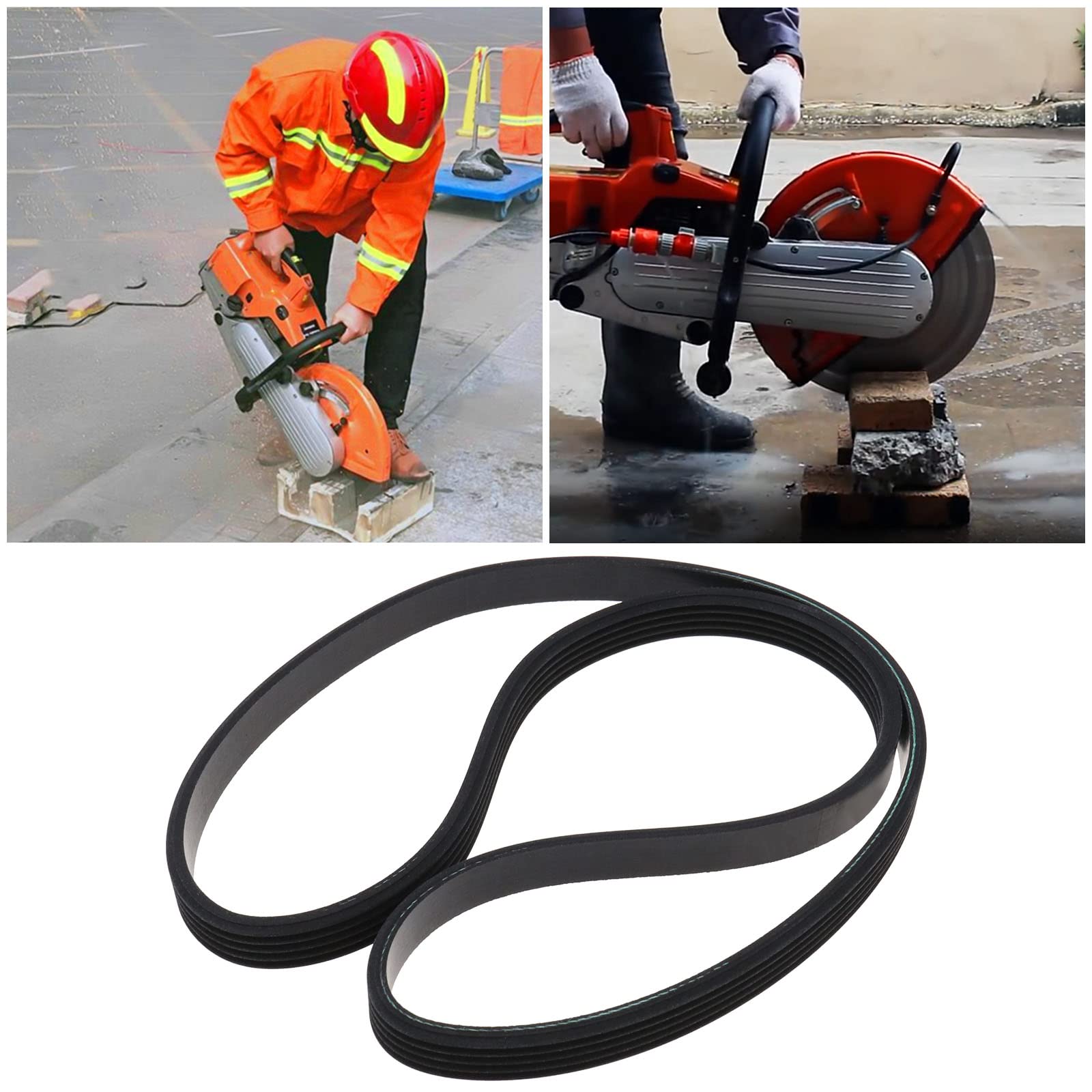 2 Courroies OTOTEC 5PJ800 - Compatible Stihl TS420 TS500i | Courroie Synchrone Caoutchouc 800mm