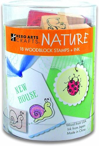 Vista 4 de Hero Arts LL376 Ink 'n' Stamp Juegos de madera, estampados de animales