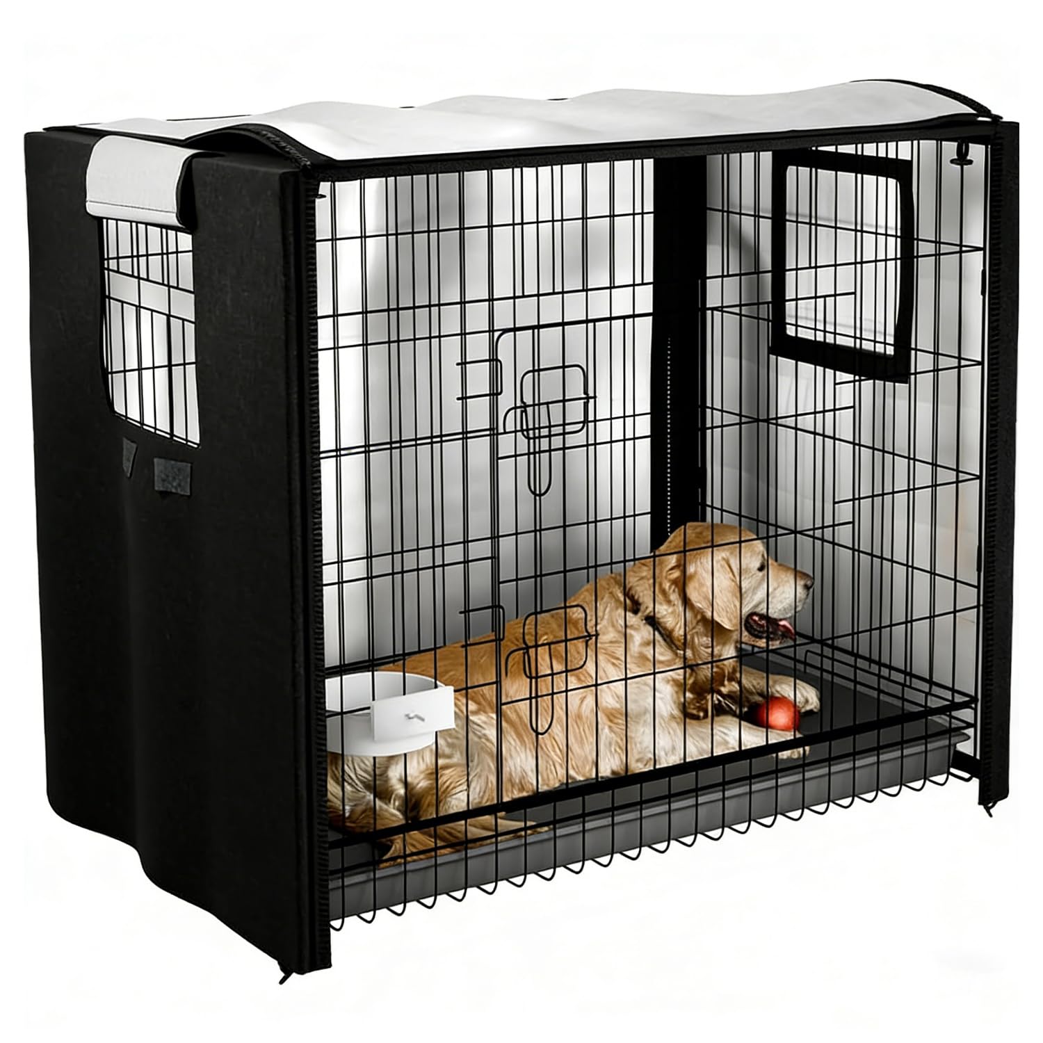 Housse de cage pour chien EVRBUL imperméable avec tous côtés ouverts