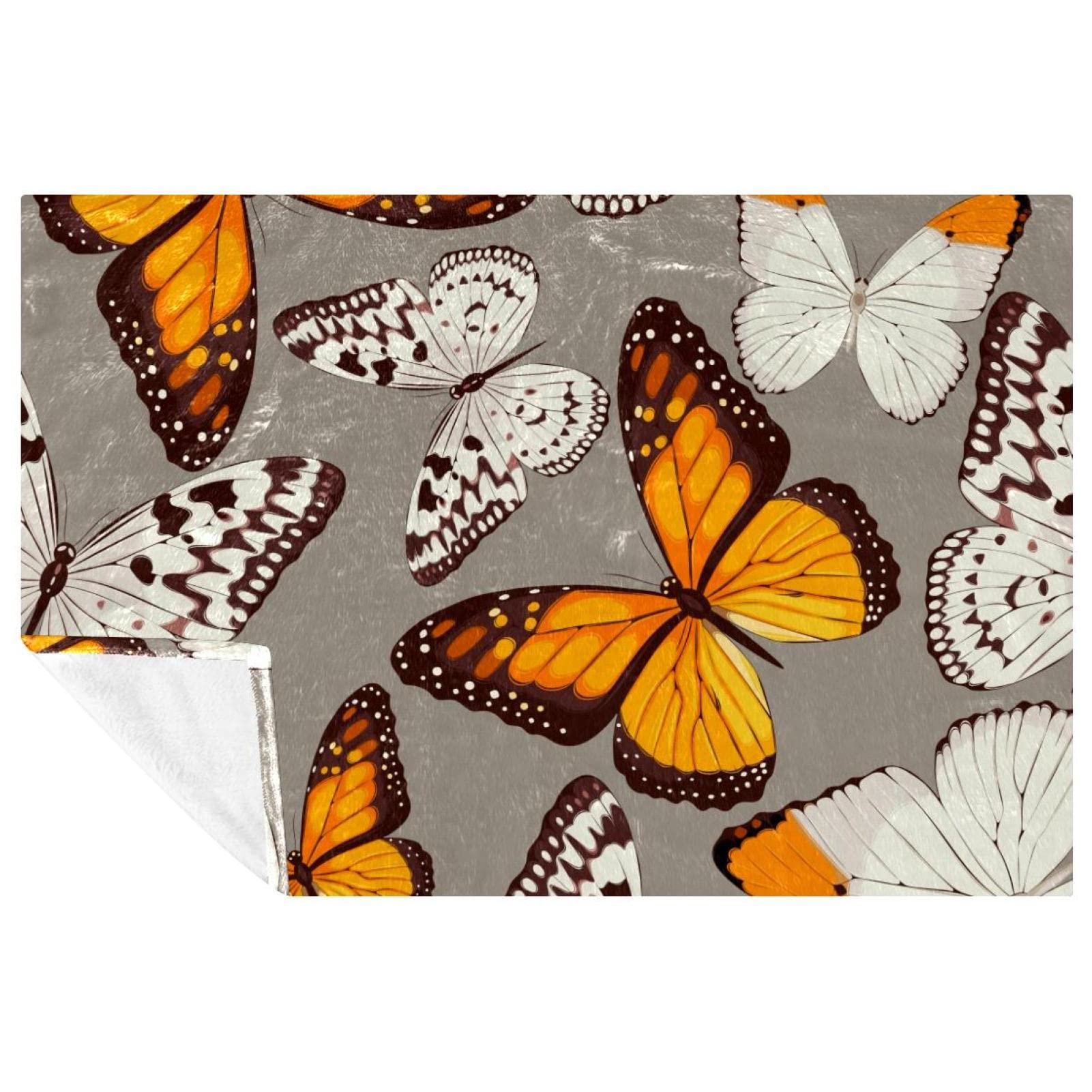 Couverture douce et chaude haute isolation thermique lit et canapé orange