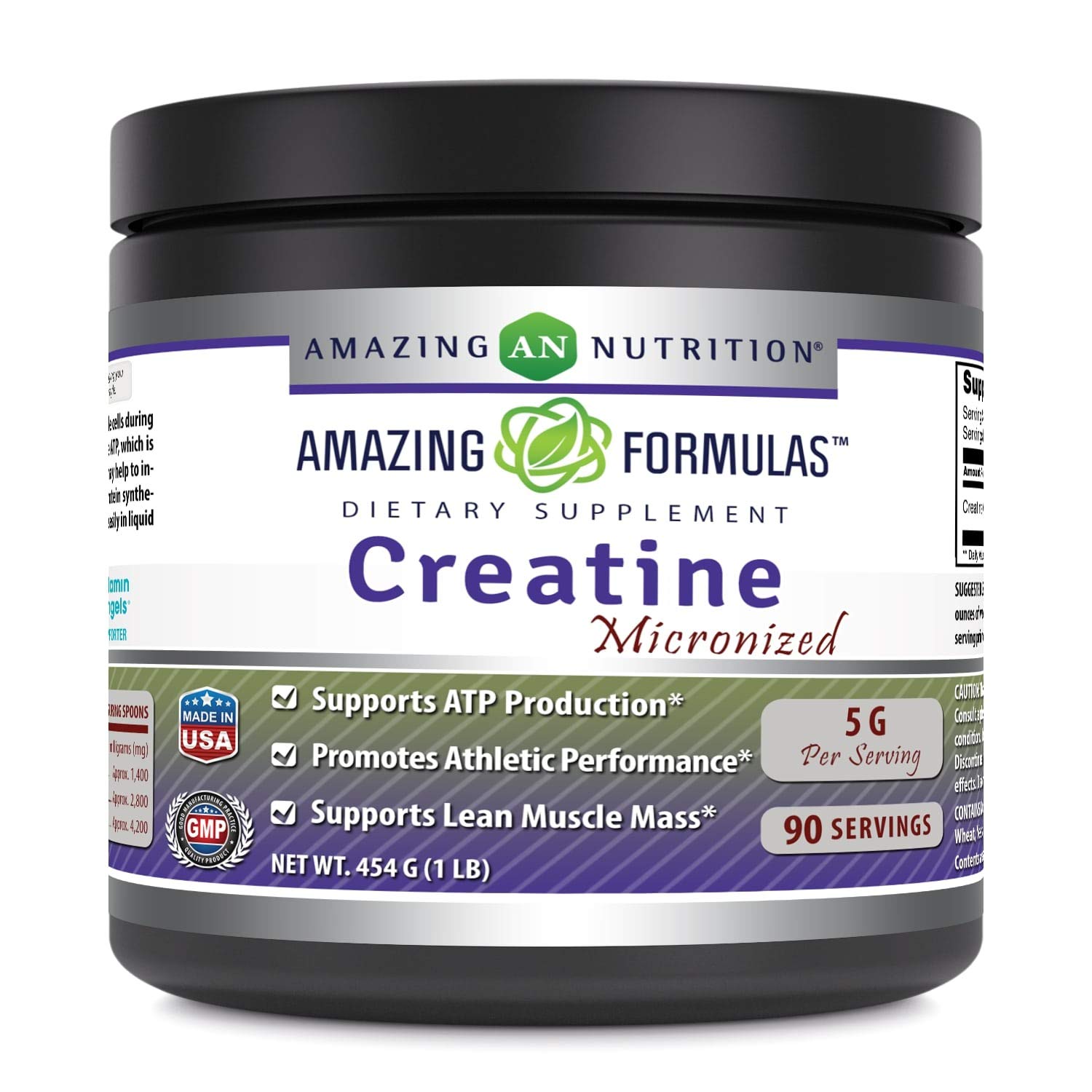 Amazing Formulas Micronized Creatine Monohydrate - 5000 mg Micronized Creatine Per Serving - Ideal Pre & Post Workout Supp...