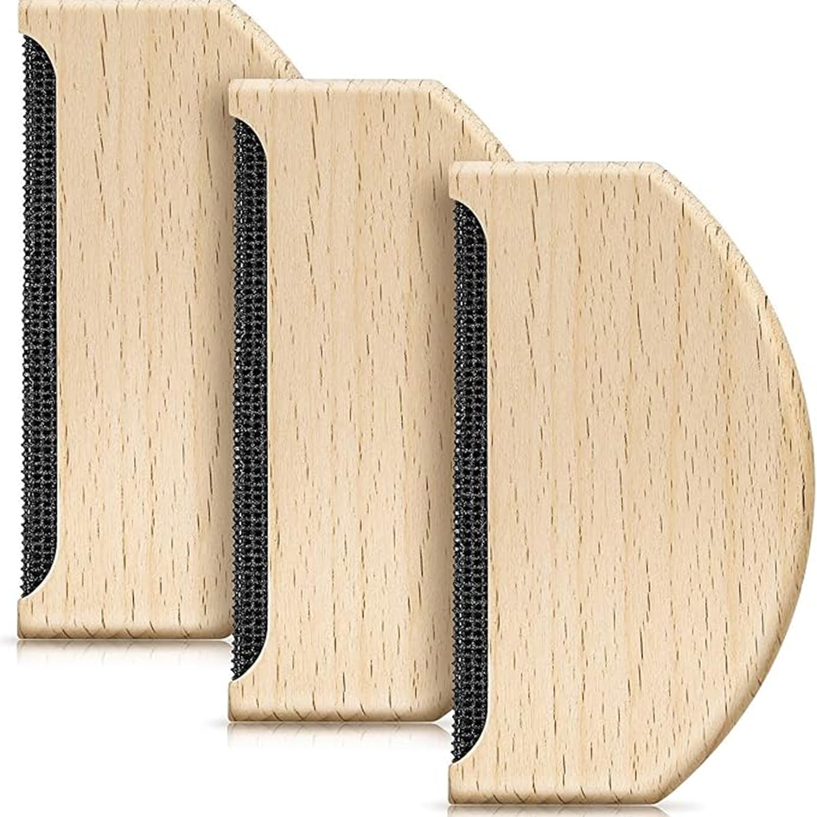 3 PCS Cashmere Combs Set,Sweater Shaver,Wooden Pilling Combs,Pilling Comb,Fabric Fuzz Remover,Wooden Handle,for De-Pilling Clothing Garments Knits Woolens Scarves Wool Coats Pants Care