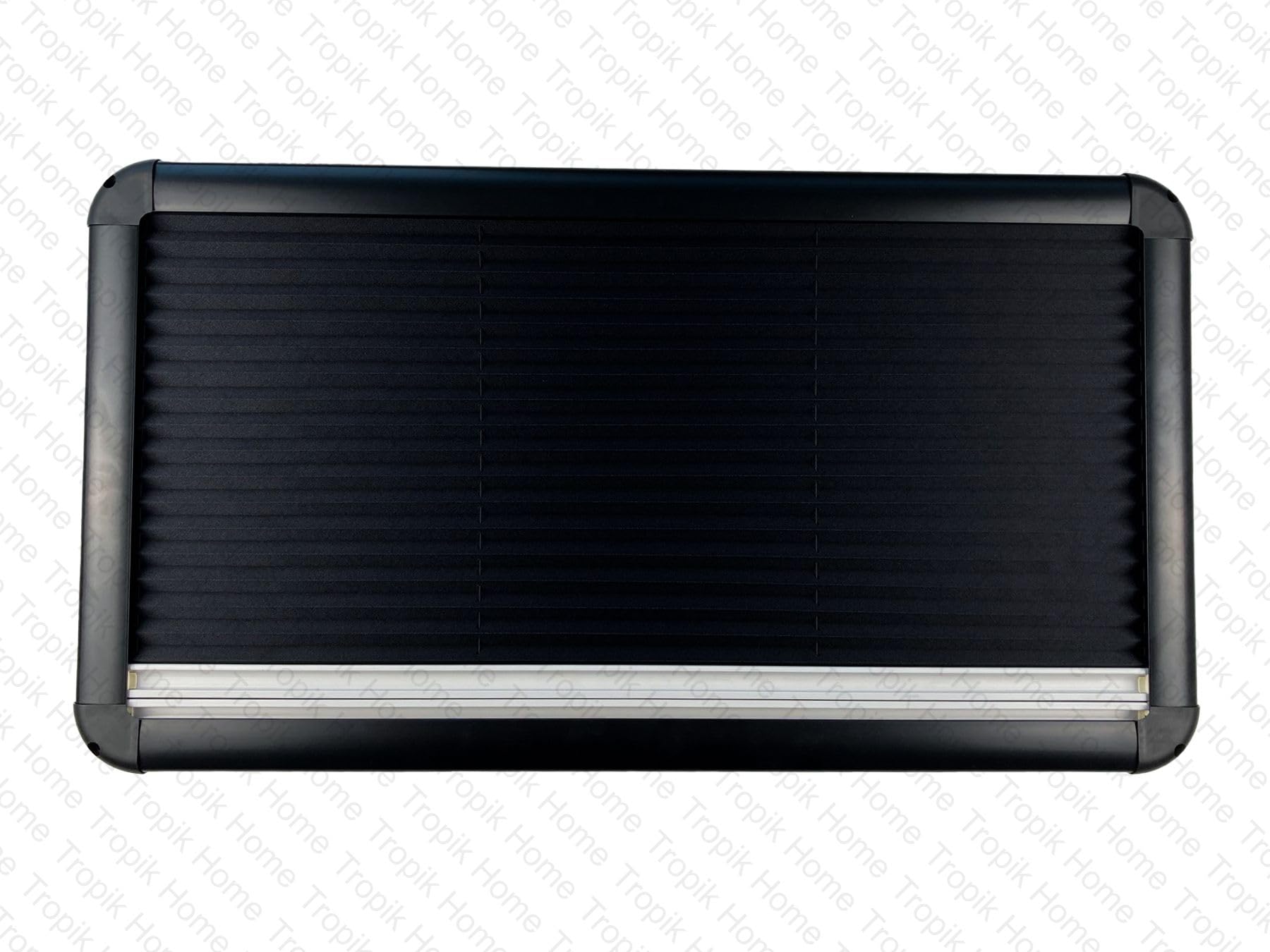 Motorhome Campervan Window Blind with Flyscreen, Black Frame Cassette Blind, Black Pleated Blackout Blind and Insect Screen (90 x 50cm (Overall size 98 x 58cm)) — view 9