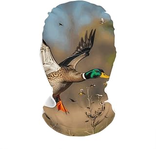 Wild Ducks and Tree Face Shielding Protection for Women, Funny Cooling Mask for Men, Breathable Full Head Mask for Outdoor, Full Face Cover for Cycling, Windproof Hood Cover White