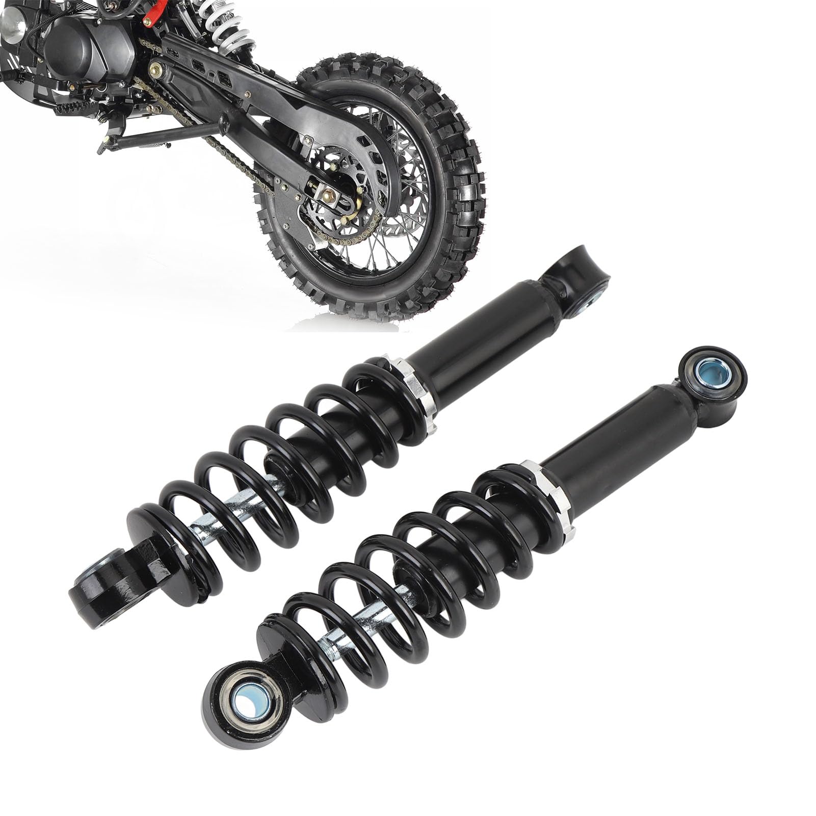 220 Mm -Stoßdämpfer Hinten, Federungsdämpfer für Elektro-Radfahren, Mini-ATV, Roller, Dirtbike, 2 Stück