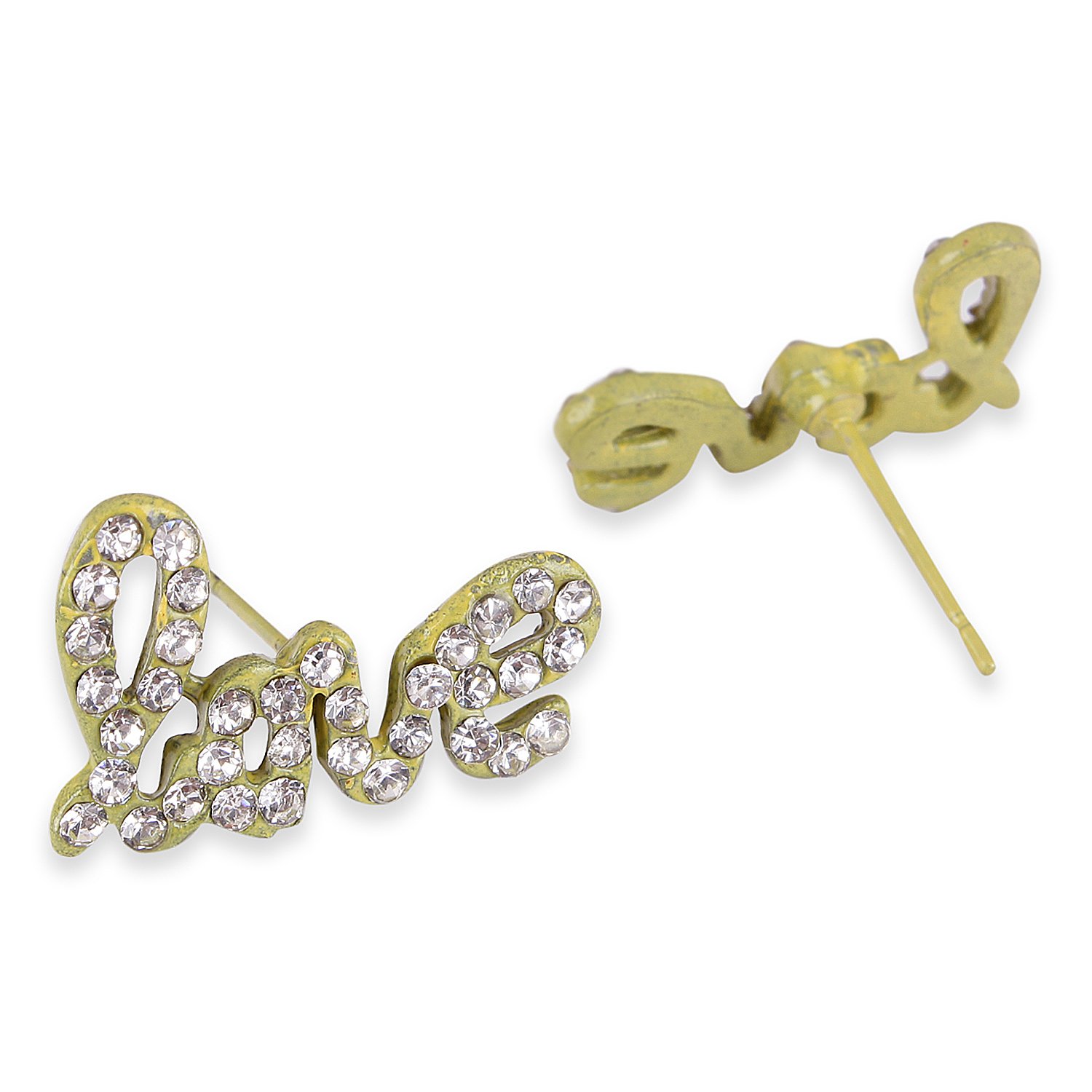 Love Rhinestone Earrings