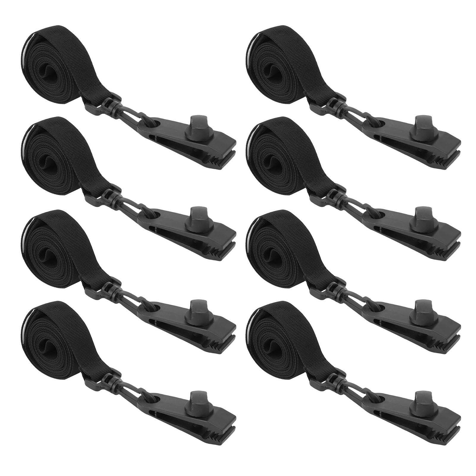 Kit de moulinet de bâche de piscine 16 pièces 8 sangles de serrage Installation sans effort Fixation de couverture – Verrouillage serré sans dommage pour piscine creusée