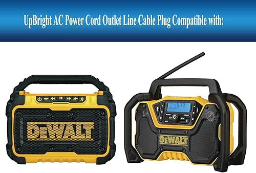 Miniatura 2 de UpBright Cable de alimentación de CA de 2 clavijas compatible con Dewalt DCR010 12V20V MAX Jobsite Bluetooth Speaker N560062 y DCR028 DCR028B 12 V